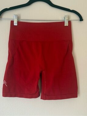 Oner Active Red High-Waist Seamless Bike Shorts